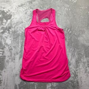 H & M Sport Pink Mesh Back Racerback Tank Top Athletic Workout Activewear Size S